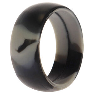 Silicone Wedding Ring - Black-Camo by ROQ for Men - 9 mm Ring